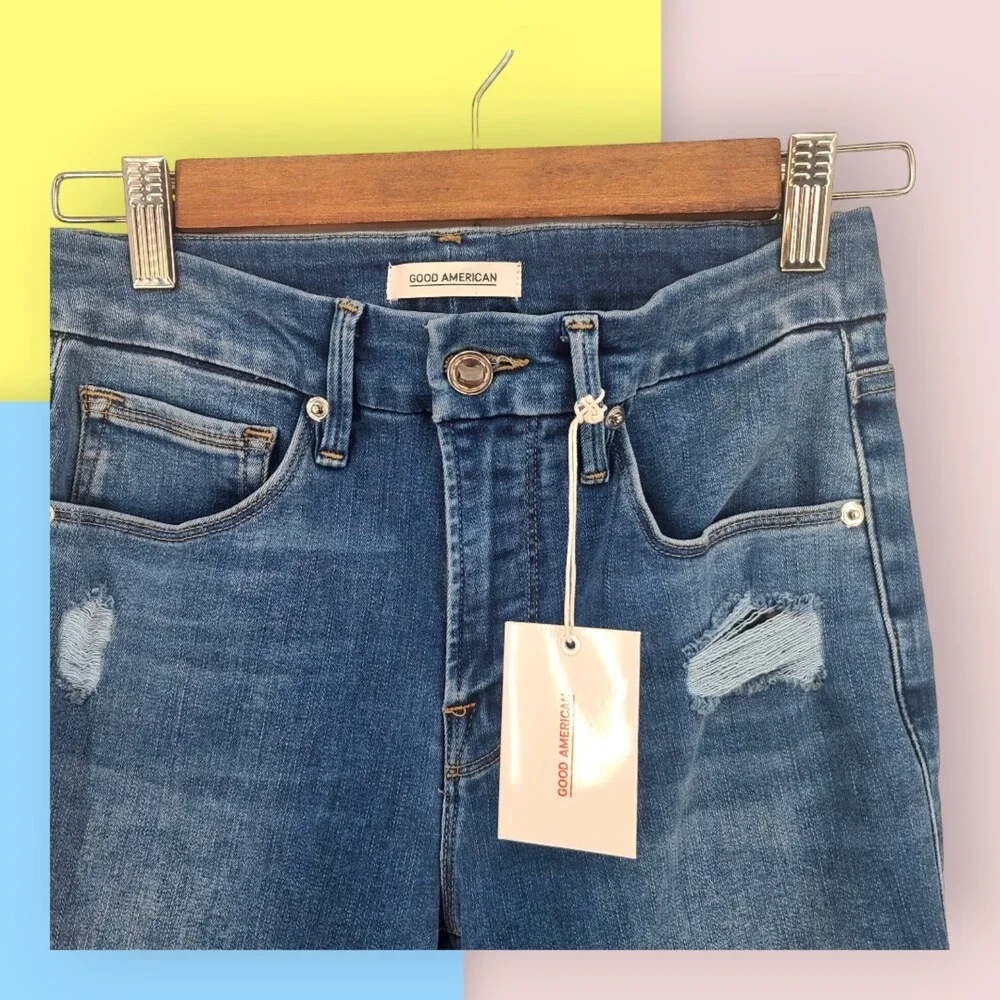 Good American Good Legs High Waist Skinny Fit Jeans 4/27